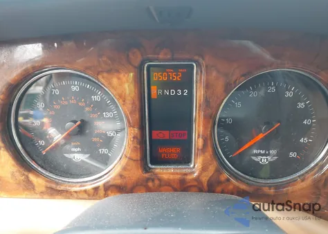 2003 Bentley Arnage T z USA, uszkodzony, nr VIN SCBLF34F23CX09384